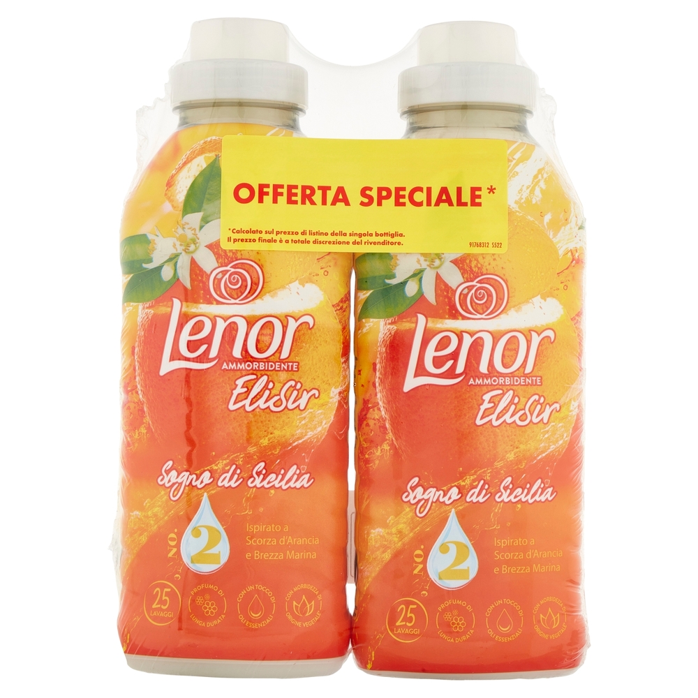 Lenor Ammorbidente Elisir Sogno di Sicilia e Sogno di Calabria 25x2 lavaggi in offerta Coop Fasano
